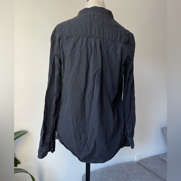 Garage black denim washed button down shirt - Picture 3 of 6
